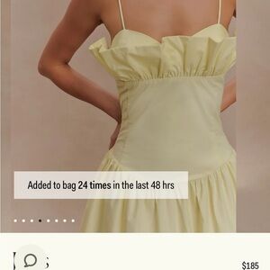 Meshki Yellow Ruffle Strap Dress NWOT